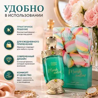 Hamidi Dubai Delights Marshmallow концентрированное парфюмерное масло